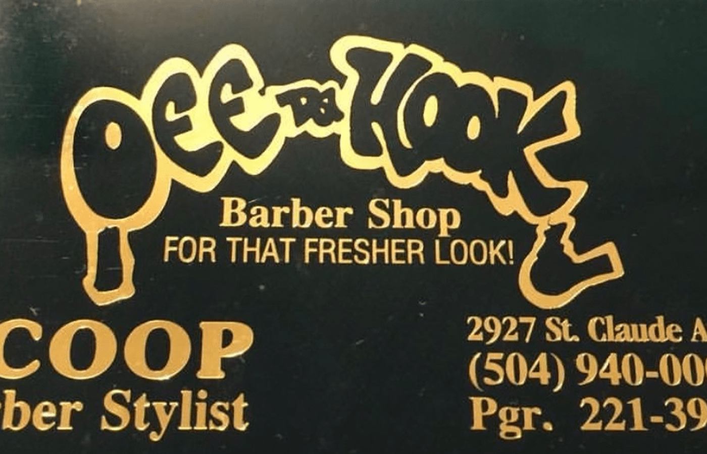Scoop Da Barber / ODH Timeline Old Business Card